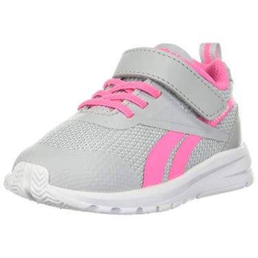 Imagem de Reebok Tênis de corrida infantil unissex Rush Runner 3.0, Cinza frio/rosa elétrico/branco, 9.5 Infant