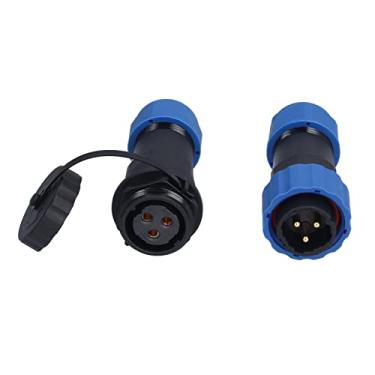 Imagem de Soquete de plugue de aviação, conector industrial macho fêmea de metal para cabo para equipamento de iluminação LED para energia de luz(3 núcleos)