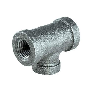 Imagem de Supply Giant HNSU0340 Camiseta de redução de três tamanhos galvanizado maleável com conexões rosqueadas fêmeas, 1,27 cm x 1,22 cm