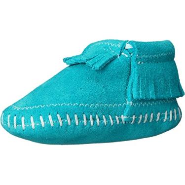 Imagem de Minnetonka Botas de mocassim Riley para meninas - 1166, Turquoise, 1 Infant