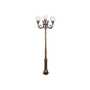 Imagem de Poste Paris Menor P/ Jardim de Alumínio 03 Globo 2,51m