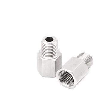 Imagem de M10 M14 M20 1/8";?1/4";?3/8";?1/2" BSP macho para f¨ºmea rosca 304 soquete de a?o inoxid¨¢vel resistente a alta press?o adaptador de encaixe de tubula??o, NO25