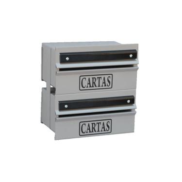 Imagem de Caixa Correio Condomínio Detrás Para Grade Cinza 2 Módulos