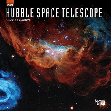 Imagem de Telescópio espacial Hubble | 2023 17 x 35 centímetros Calendário de parede mensal | BrownTrout | Tecnologia de astronomia científica