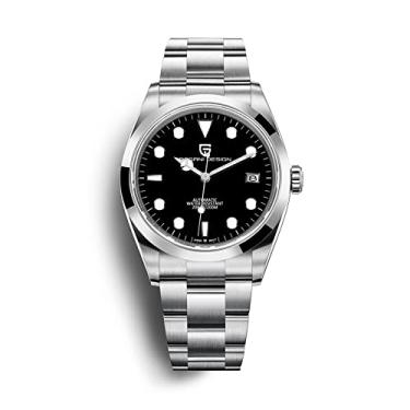 Imagem de Relógio de pulso masculino Pagani Design automático, vidro safira, aço inoxidável, 40 mm, à prova d'água, Preto