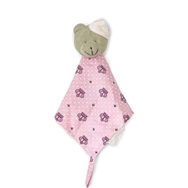 Imagem de Maxi Baby Naninha e Pelúcia Bebê Buddy's Ursa, Anti-Alérgico Pelúcia Macia, Toque suave e Prendedor de chupeta, Rosa