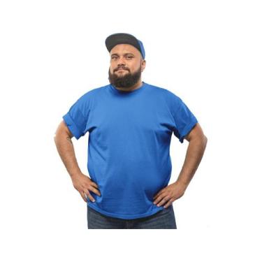 Imagem de Camiseta Masculina Algodão Plus Size Xgg Azul Royal - Del France