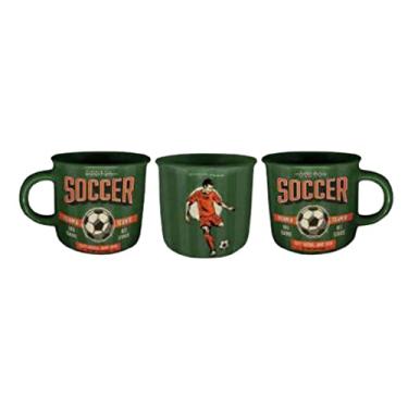 Imagem de Caneca Retrô Soccer Player Jogador De Futebol 340ml