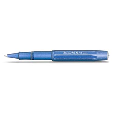 Imagem de Kaweco AL SPORT Rollerball Caneta esferográfica azul I gel/esferográfica, incluindo refil de caneta esferográfica de 0,7 mm em design clássico com bola de cerâmica, rolo de gel de alumínio premium de