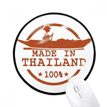 Imagem de DIYthinker Ilustração de caiaque do Reino da Tailândia Mouse Pad Desktop Office Tapete redondo para computador