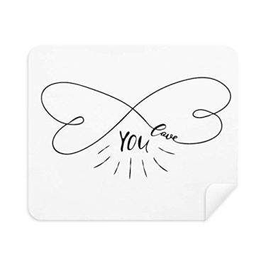 Imagem de DIYthinker Limpador de tela Forever Love You estilo citação pano de limpeza 2 peças tecido camurça