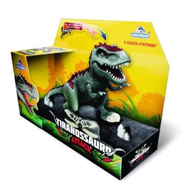 Imagem de Brinquedo Dinossauro Tiranossauro Rex Attack Com Som E Luz - Adijomar