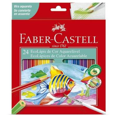 Imagem de Lápis De Cor 24 Cores Aquarelável 120224G Faber Castell - Faber-Castel