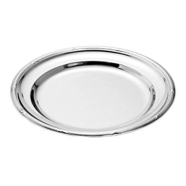 Imagem de Prato Croisé Mônaco Pequeno em Prata - Wolff - 29x1,5 cm