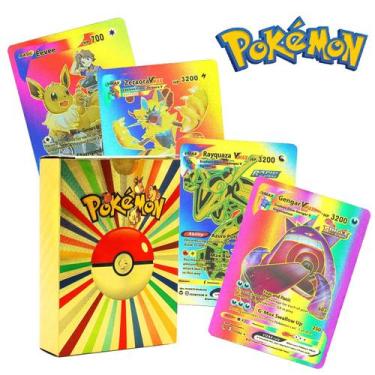 Imagem de 55 Cartas De Pokemon Lote Colecionável Deck Cards Colorido Com Cartinh