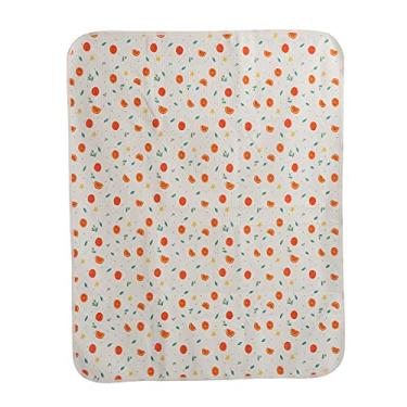 Imagem de ZJchao Tapete de Urina, Forro de Trocador Impermeável Lavável e Respirável para Bebês e Idosos 80 x 100 cm (Laranja Doce)