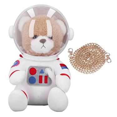 Imagem de Space Bear Doll, 11.81in Spaceman Space Toy Small Bag Adorable Down Cotton Cartoon Bear Doll for Birthday Gift(Brown)