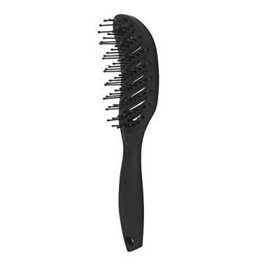 Imagem de Pente escovado, escova de cabelo portátil de nylon para casa (preto)