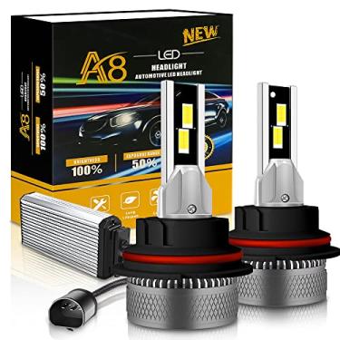 Imagem de IOANU Bombilla LED para Faros de Automóvil 135W 20000LM 6000K con 3570 Chips LED, EMC, Clasificación IP68, Tamaño 1:1 Halógeno, Aluminio Resistente al Agua y al Polvo - Ahorro de Energía y Fácil Instalación (9004/HB1)