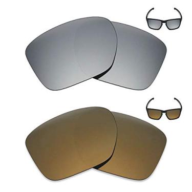 Imagem de 2 pares de lentes polarizadas de substituição da Mryok para óculos de sol Oakley Sliver XL – Opções