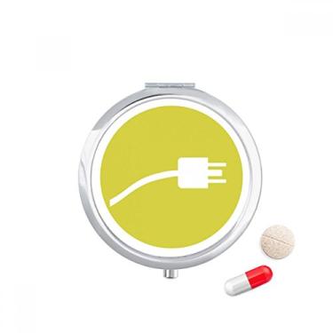 Imagem de Cabo de carregamento amarelo, cabo de carregamento, padrão de comprimidos, caixa de armazenamento de medicamentos, dispensador de recipiente