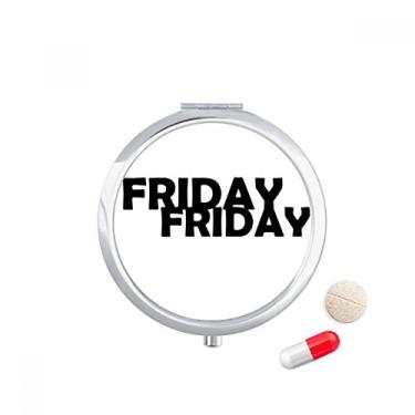 Imagem de Porta-comprimidos com personagens elegantes de sexta-feira, caixa de armazenamento de remédios