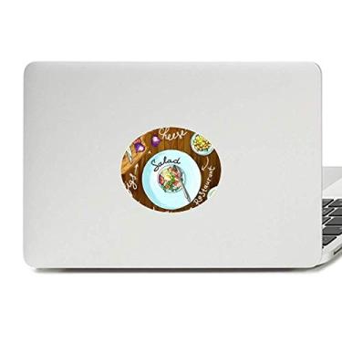 Imagem de Adesivo de notebook com emblema de vinil para restaurante da França e queijo de salada