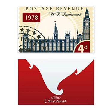 Imagem de Carimbo do Parlamento de Londres, Inglaterra, Grã-Bretanha, Reino Unido, feriado, Feliz Natal, Cartão de parabéns mensagem