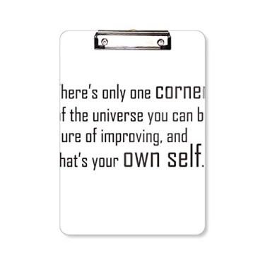Imagem de Placa de suporte para escrever com a frase "You Can Change Your Own Self Clipboard" A4