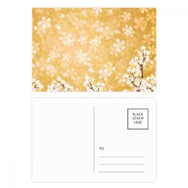 Imagem de Sakura — Cartão postal de aniversário com estampa de pétalas brancas japonesas