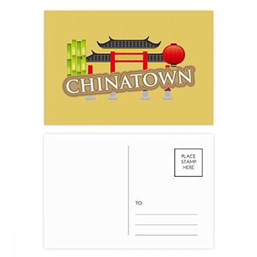 Imagem de Cartão postal Bamboo Lantern Brown China Town conjunto de cartões postais de aniversário cartão de agradecimento
