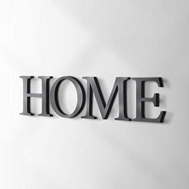 Imagem de Palavra Decorativa Home em Mdf Casa Decoração - 30x30 cm
