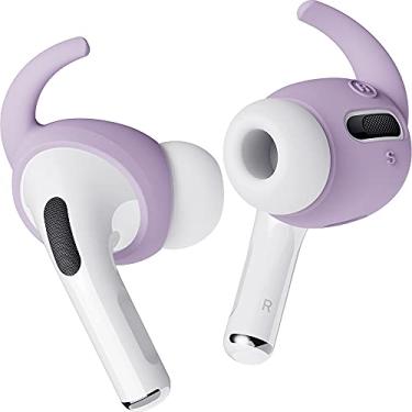 Imagem de elago 4 pares de capas de ganchos para AirPods Pro – ajuste confortável e seguro, qualidade de som aprimorada, design de recorte preciso, acessórios compatíveis com AirPods Pro [patente registrada nos EUA] (lavanda)