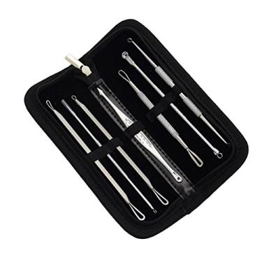Imagem de Frcolor Kit extrator de cravo, removedor de acne e manchas, com 7 peças de aço inoxidável