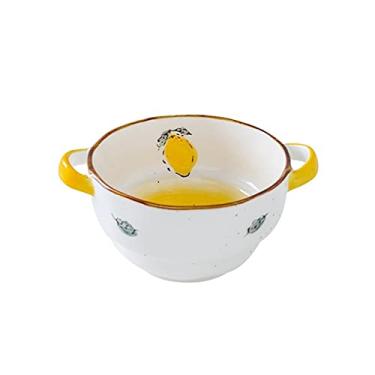 Imagem de GUIPAIHAI Tigela de cerâmica com desenho fofo e desenho animado para cozinhar ovos cozidos a vapor tigela para pudim doméstico tigela de sobremesa (cor: estilo D)