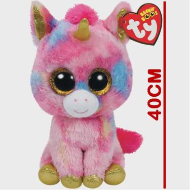 Imagem de Pelúcia Grande Unicórnio Fantasia Ty Beanie Boos 40cm Toyng