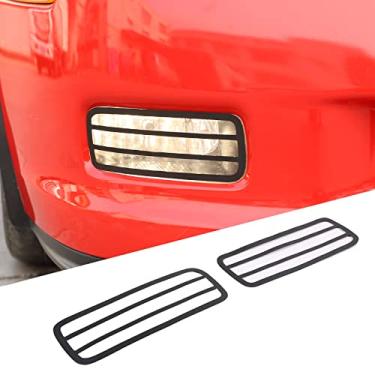 Imagem de PIUGILH Capa de proteção de luz de neblina dianteira de carro adequada para acessórios externos Corvette C6 2005-2013, capa de proteção de luz de neblina dianteira de liga de alumínio, 2 peças
