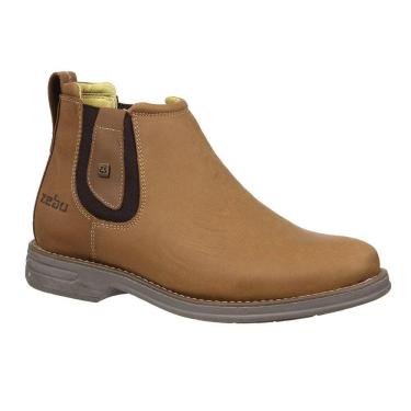 Imagem de Botina Masculina Marrom Bico Redondo Zebu 32931