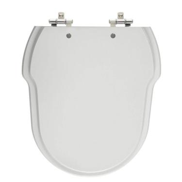 Imagem de Assento Sanitário Hampton Cinza Platina (Claro) Tampa para Vaso Incepa de Madeira Laqueada