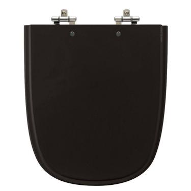 Imagem de Assento Sanitário Ibiza Preto Tampa para Vaso Incepa de Madeira Laqueada