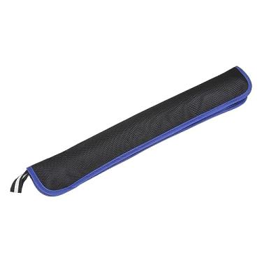 Imagem de rockible Bolsa para guardar flauta com zíper, bolsa para flauta vertical portátil em tecido Oxford, bolsa para transporte flautim, Preto Azul