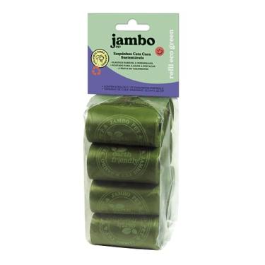 Imagem de JAMBO PET, Kit Cata Caca Refil Saquinhos Higiênicos para Cães, Destaca Fácil, 8 Rolos, Plástico Durável e Impermeável, À Prova de Vazamentos, Diversas Cores