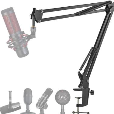 Imagem de Suporte Braço Articulado compativel com Blue Ember Sl Yeticast Yeti X Snowball Microfone Shure SM7B Mv7 Mv7x PGA27 Vedo Rode NT1 A Arm Stand Razer Seiren Hyperx Duocast quadcast Solocast