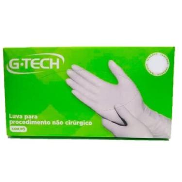 Imagem de Luva em Látex de Procedimento com Pó Tamanho M, G-Tech, Branco