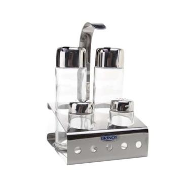 Imagem de Galheteiro Brinox Parma em Aço Inox 1560/100 - 4 peças