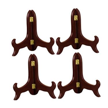 Imagem de IMIKEYA 4 Pçs 4 Cavalete De Madeira Suporte De Mesa Expositor Cavaletes De Mesa Para Pintura Cavalete De Mesa Suporte De Quadro De Imagem Suporte Prateleiras De Madeira Placa De Exibição