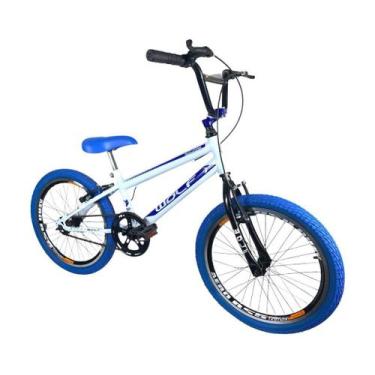 Imagem de Bicicleta Infantil Aro 20 Cross Bmx Pneu Azul - Wolf Bike