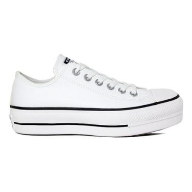 All star best sale plataforma em couro