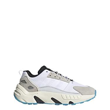 Imagem de adidas Tênis masculino Zx 22 Boost com cadarço casual - branco, Branco cristal/branco nuvem/preto central, 45