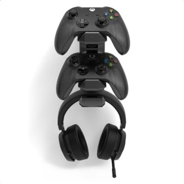 Imagem de Suporte De Parede P/ 2 Controles Xbox One S Headset Gamer